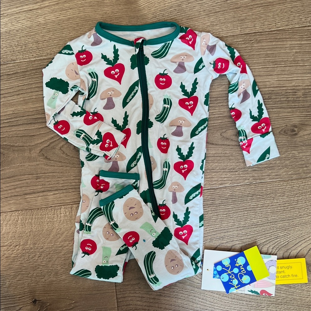 Kicked Pants 9-12 month Happy Veggies